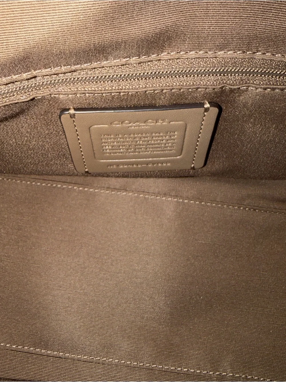 Coach Taupe Pebbled Leather Satchel